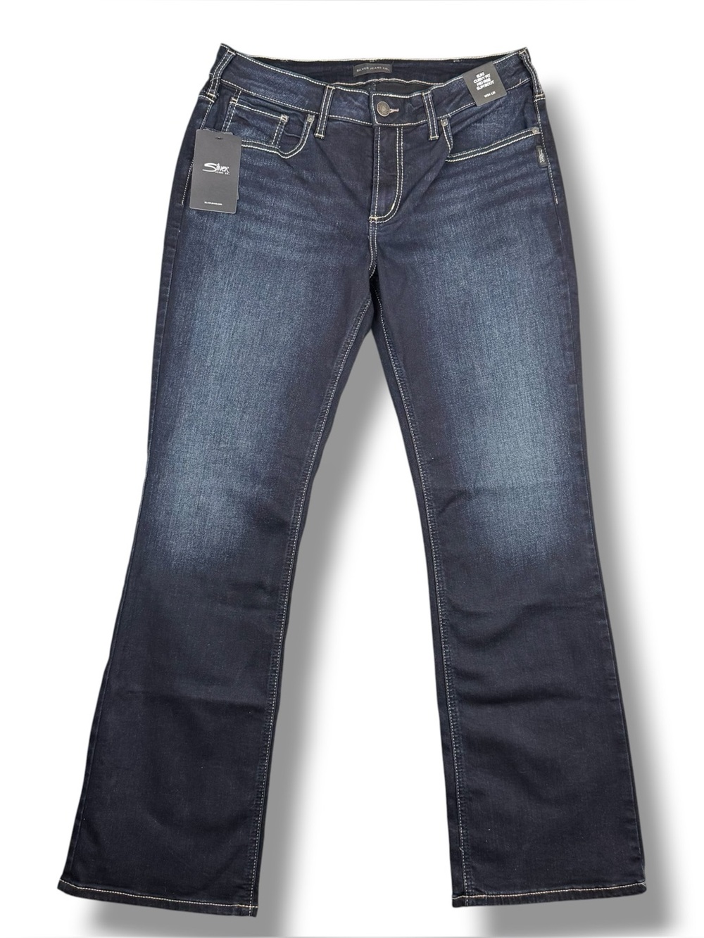 Silver Jeans Suki Slim Boot Curvy Mid Rise Indigo Blue Jeans Women’s W34 L31
